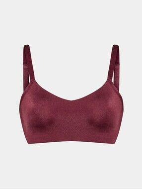 Knix The One&Only Scoop Bra M+ In Dark Cherry Shimmer